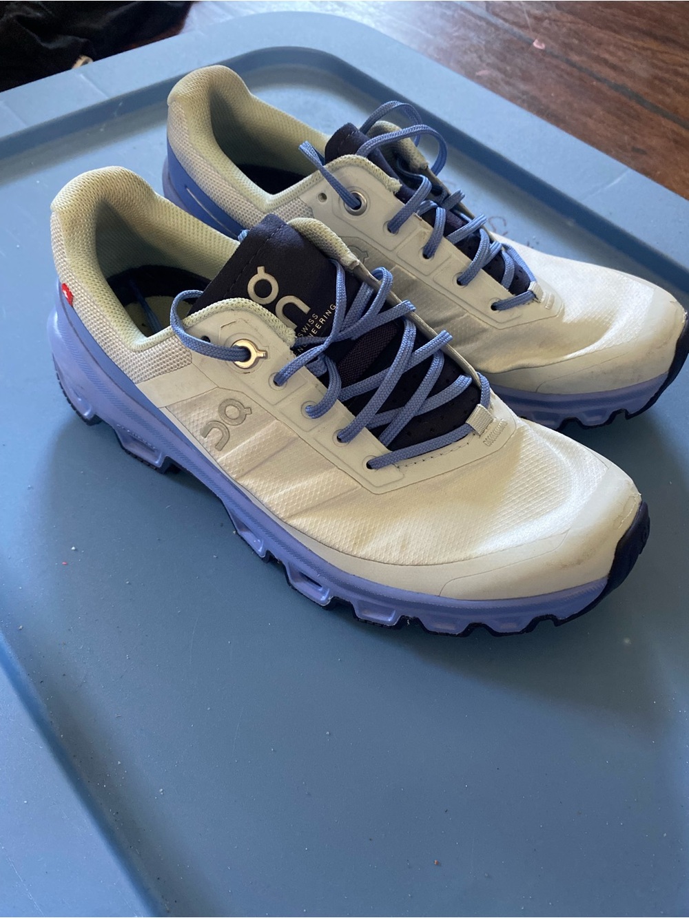On Cloud Women’s Trail Shoes in Cream, Lavender & Navy
